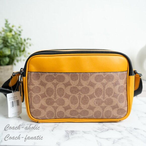 Coach CAX46 Graham Crossbody Bag In Colorblock Signature Canvas & Leather - Picture 7 of 11